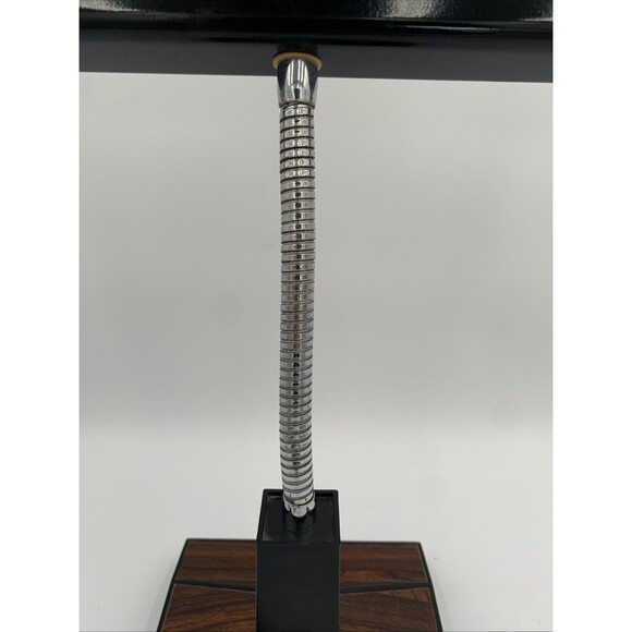 Vintage 18" MCM Desk Lamp 1979 Inter-World #402 Gooseneck Woodgrain/Metal Tested - Picture 15 of 16
